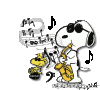 snoopy music play.gif